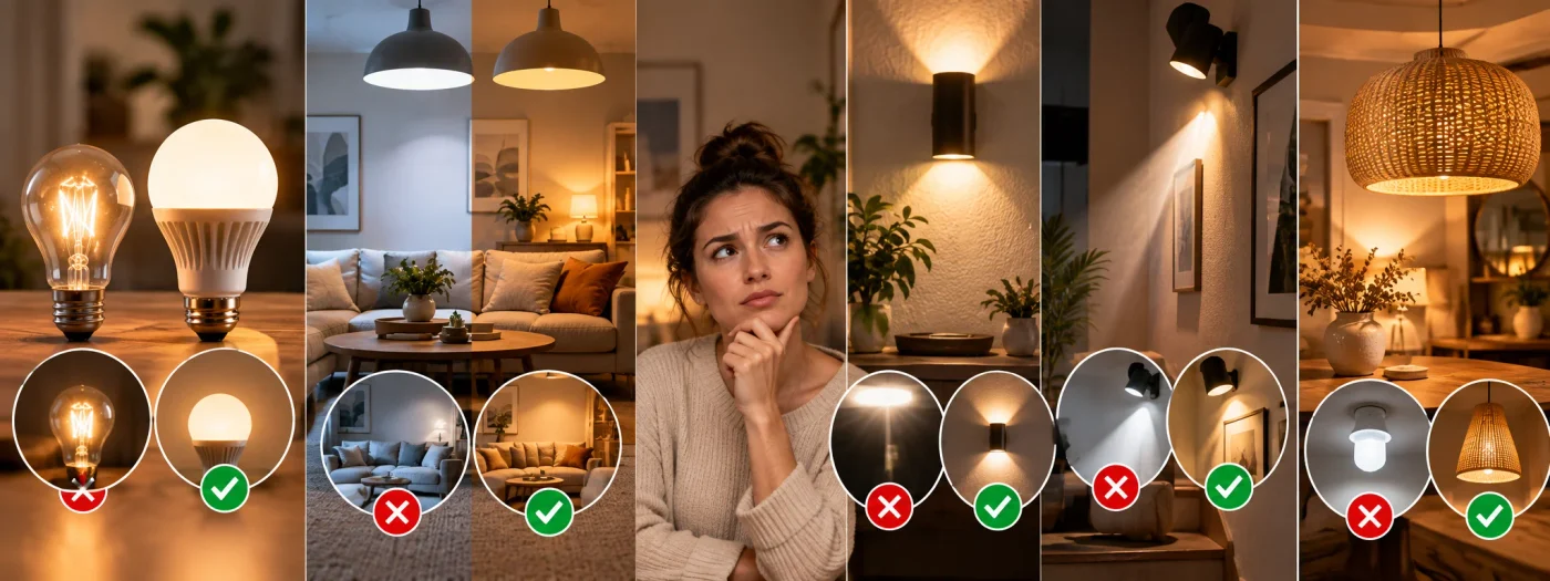Erreurs fréquentes à éviter pour choisir une lampe efficace LED avec bonne luminosité et lumière chaude